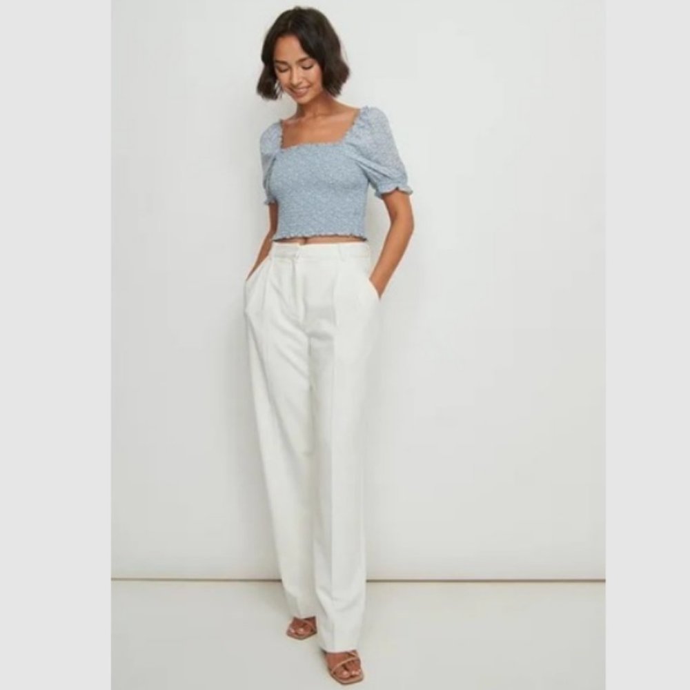 Anthro En Saison Bluebell Smocked Blouse